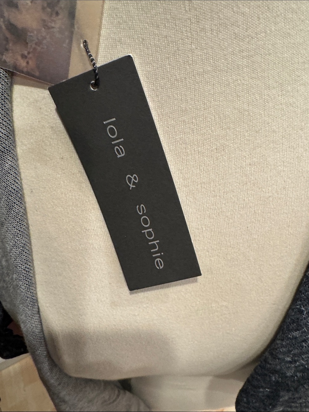 Draped Open-Front Gray Women's Cardigan Sweater - Picture 5 of 7